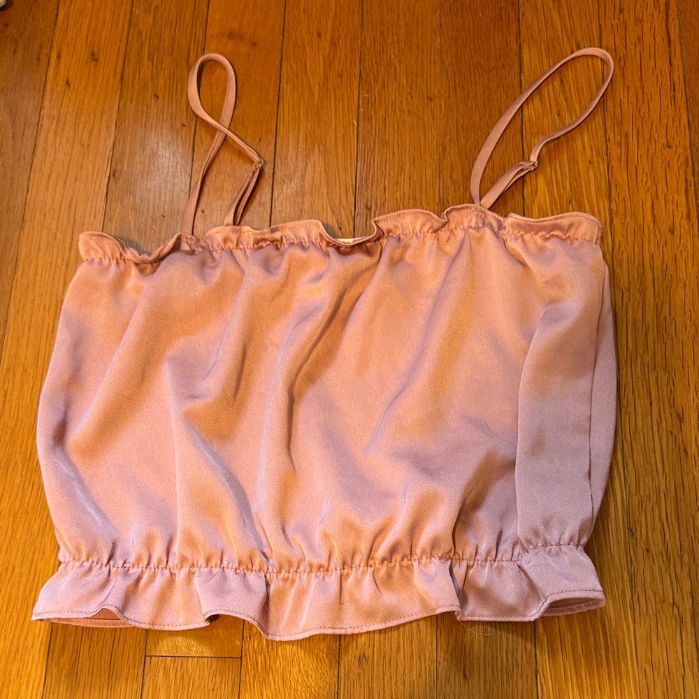 Free People Pink Bandeau Top
